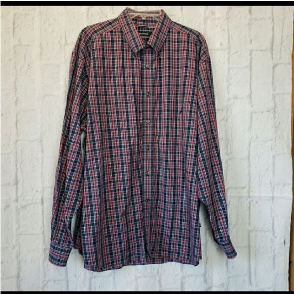 NAUTICA Wrinkle Resistant Plaid Button Down Shirt XXL - Picture 1 of 4
